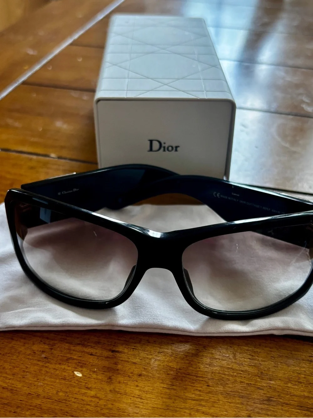 Vintage Christian Dior Cottage 1 807LF Sunglasses with Gradient Gray Lenses